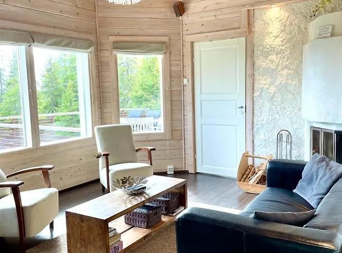 Hietavilla Borealis - Hot Tube - Sauna - Fireplace - 11kw Ev-refuel - Landscape View - Silence - Free Wifi 度假居