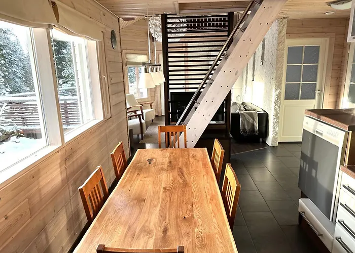 Hietavilla Borealis - Hot Tube - Sauna - Fireplace - 11kw Ev-refuel - Landscape View - Silence - Free Wifi 鲁卡