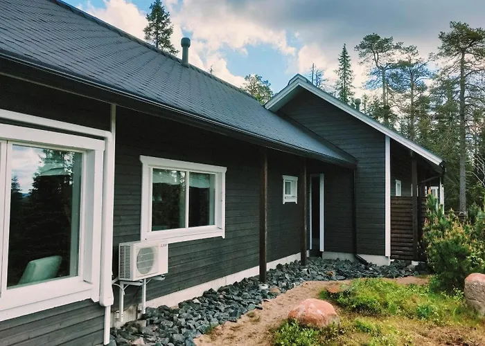 Hietavilla Borealis - Hot Tube - Sauna - Fireplace - 11kw Ev-refuel - Landscape View - Silence - Free Wifi 펜션 루카