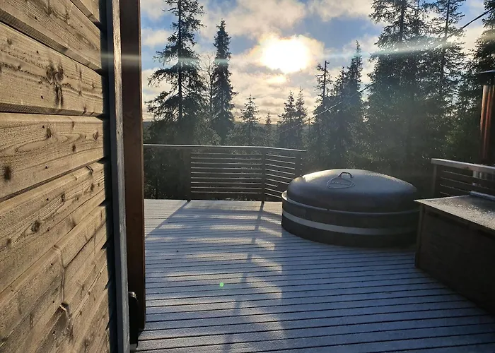 Hietavilla Borealis - Hot Tube - Sauna - Fireplace - 11kw Ev-refuel - Landscape View - Silence - Free Wifi 루카